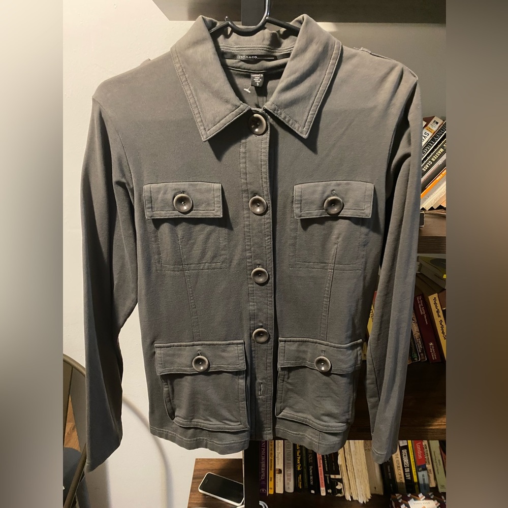 ISDA & CO Dark Olive Green Cotton Jacket. Size S.
